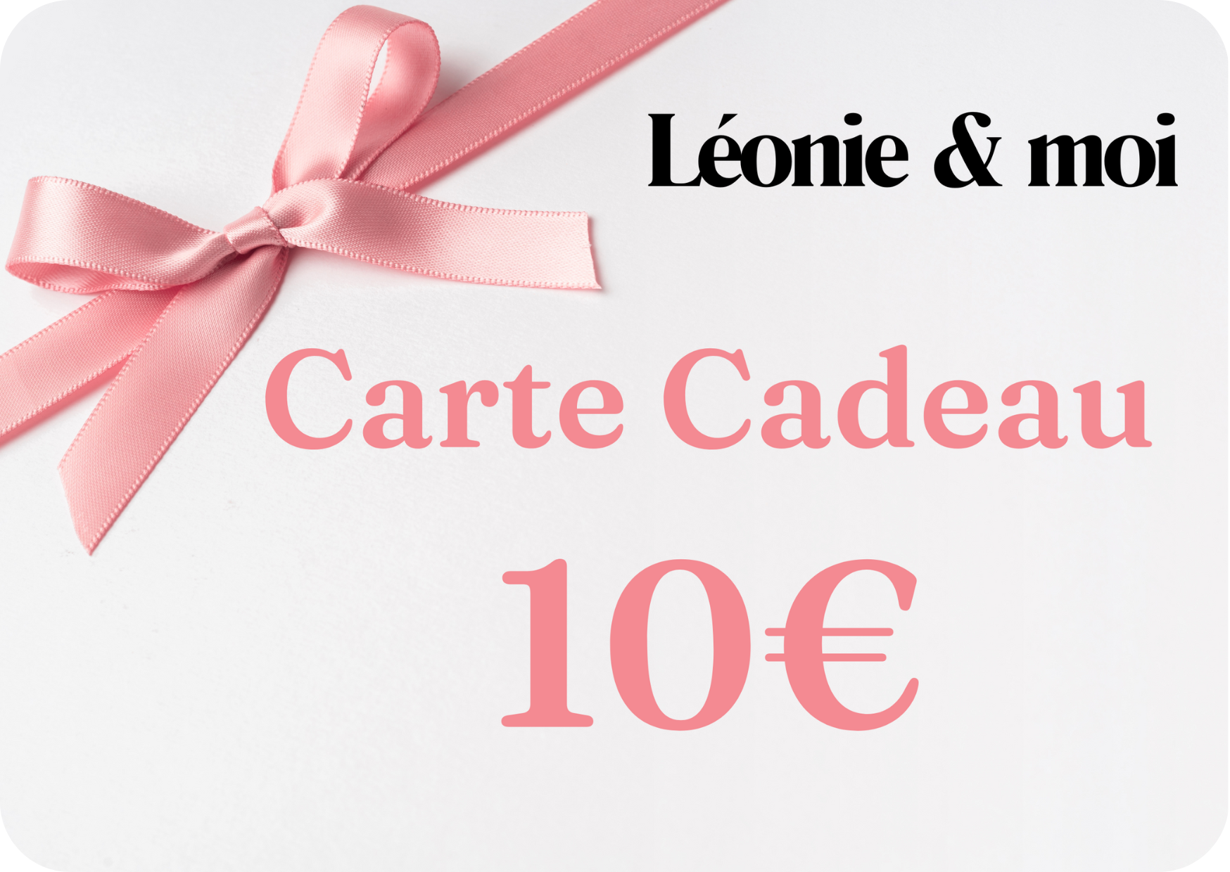 Carte cadeau 10€ offerte