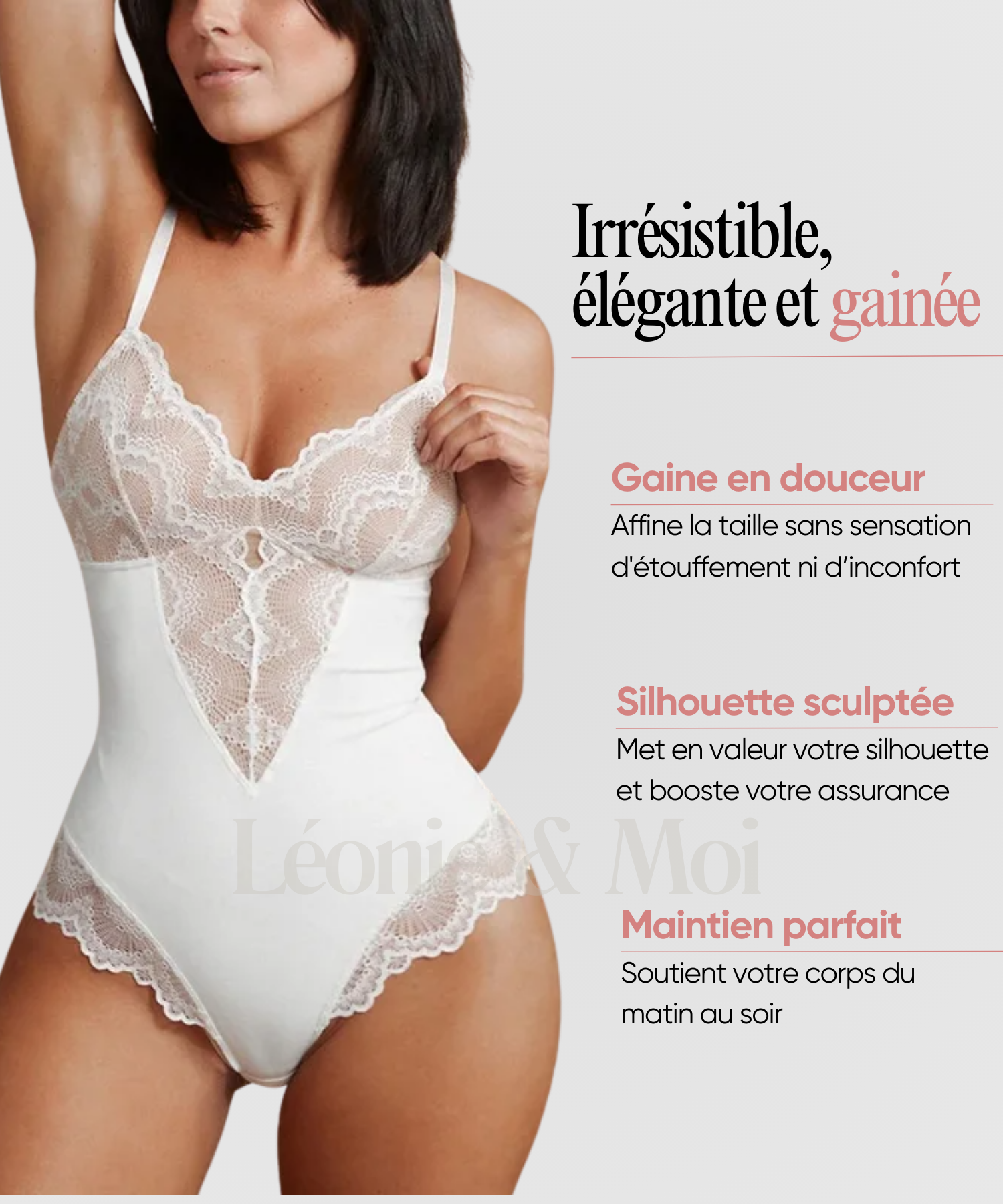 Body gainant en dentelle, version culotte