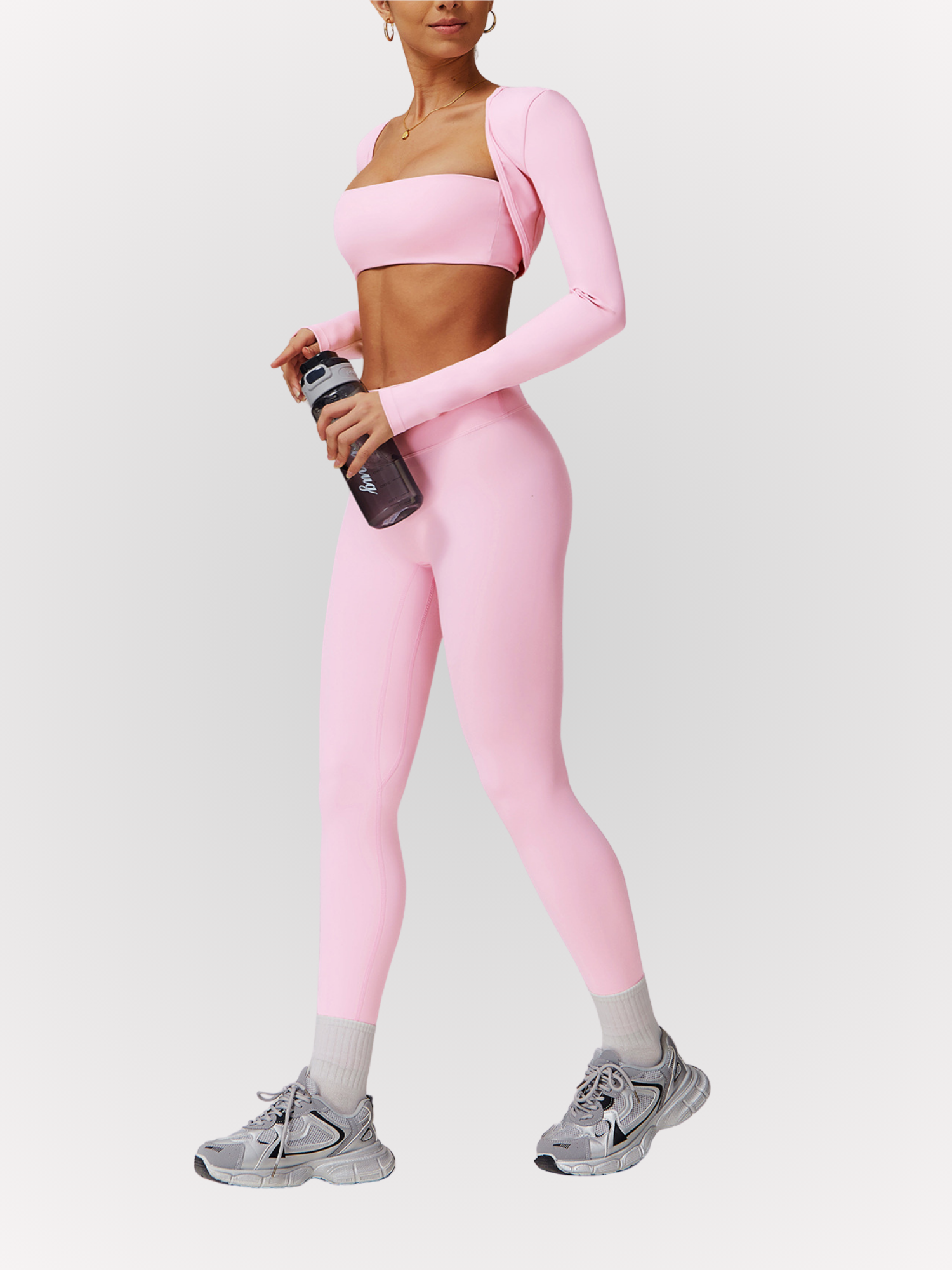 Ensemble Ava, legging, brassière et top manches longues