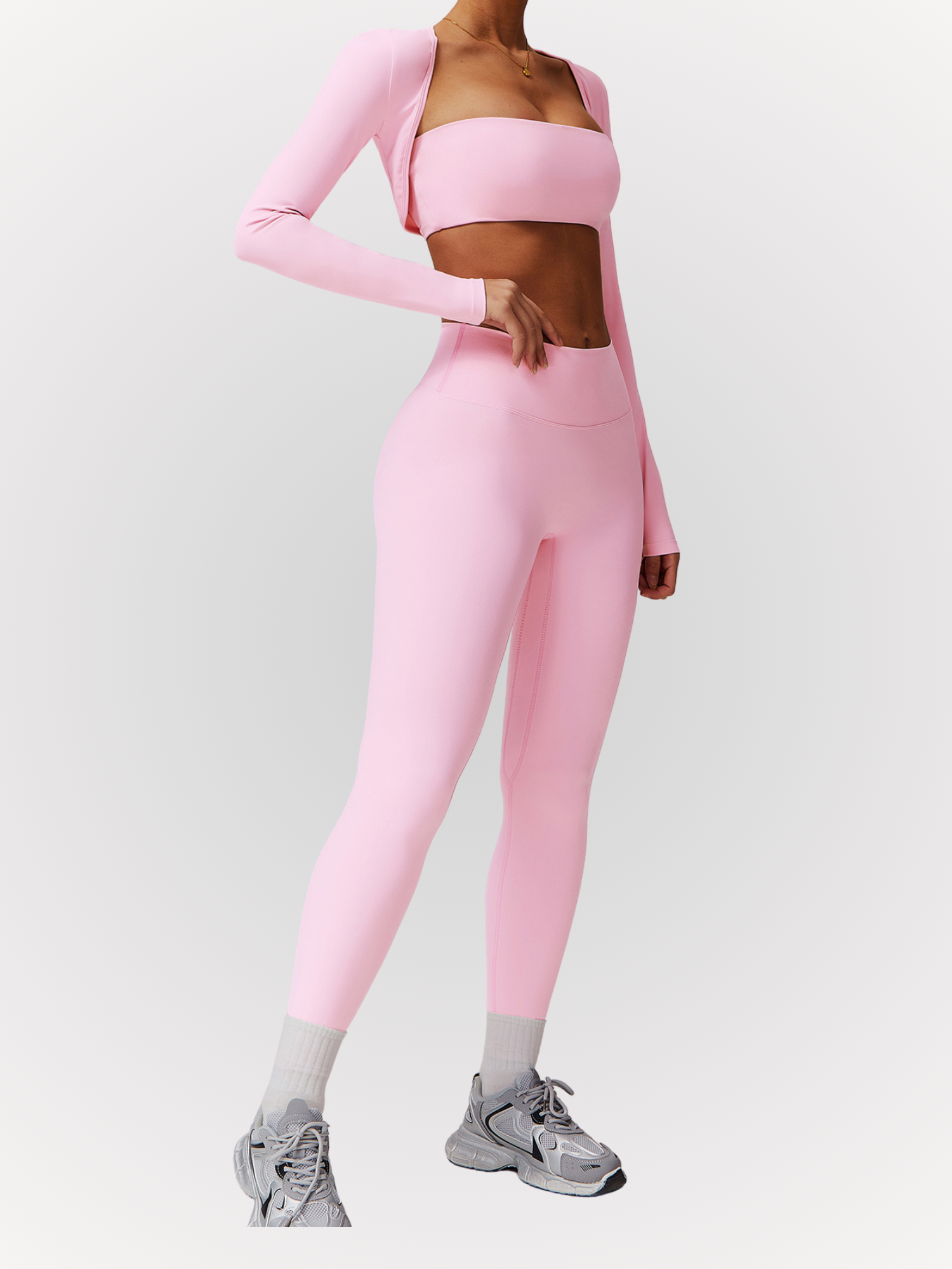 Ensemble Ava, legging, brassière et top manches longues