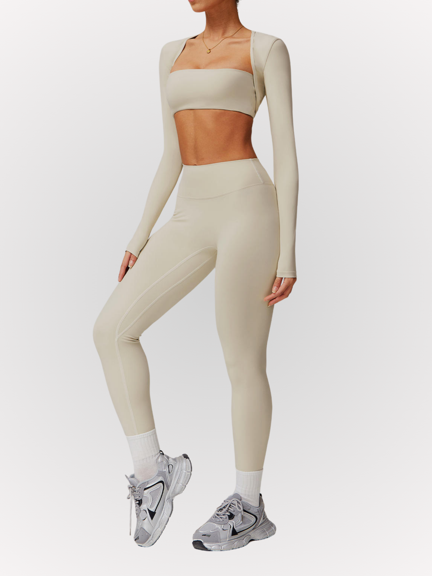 Ensemble Ava, legging, brassière et top manches longues
