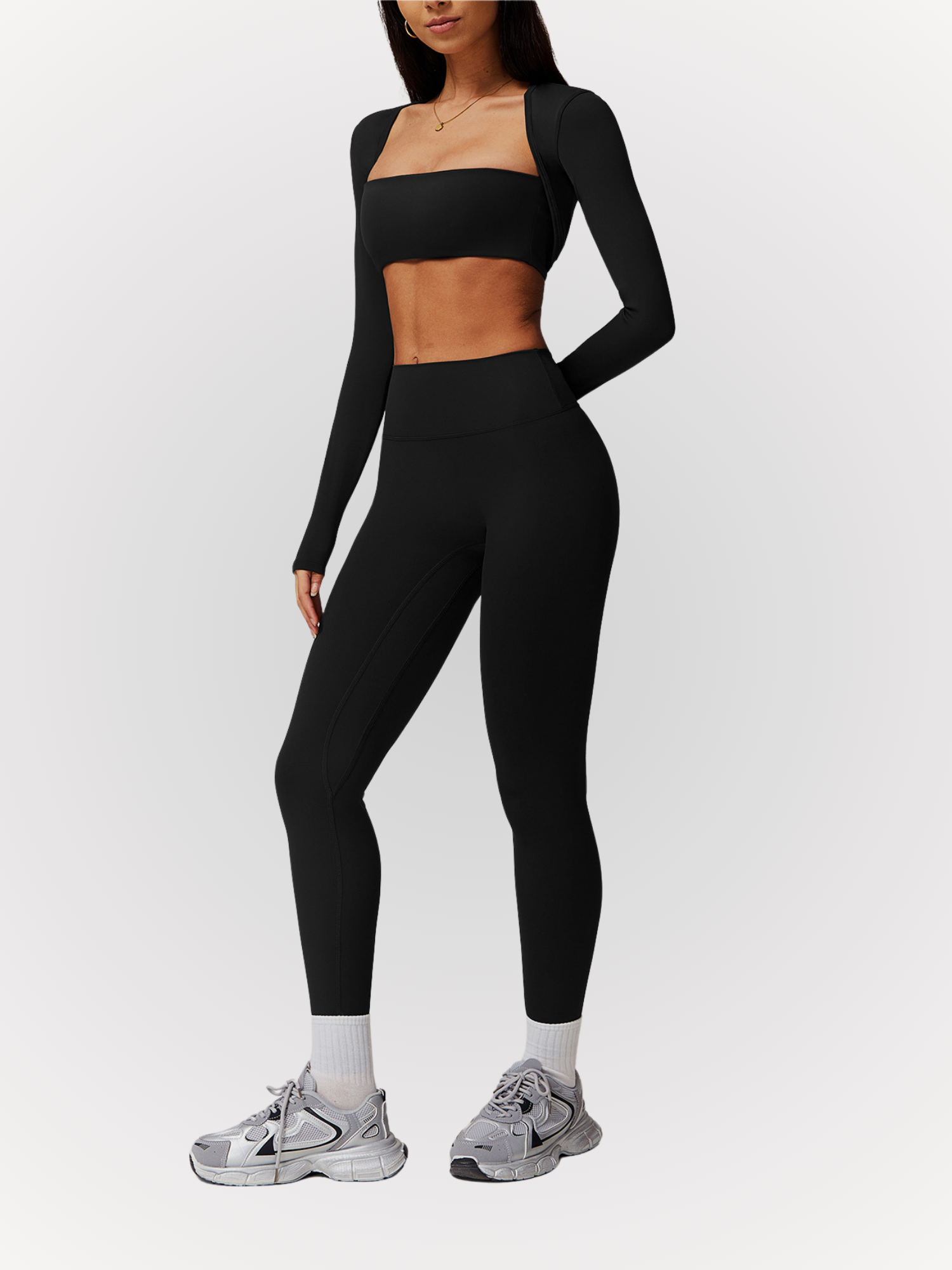 Ensemble Ava, legging, brassière et top manches longues