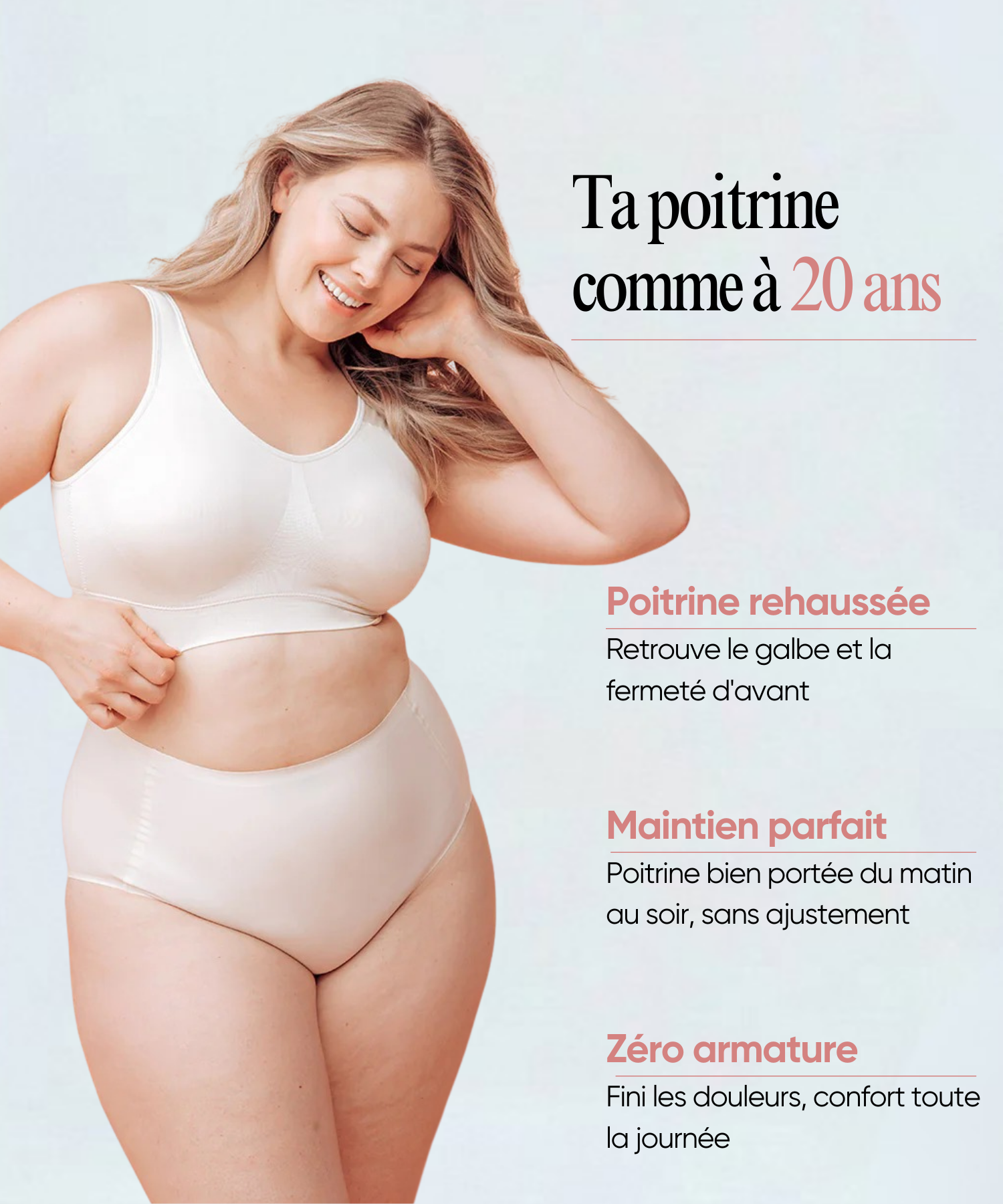 Soutien-gorge Alma, Poitrine rehaussée, maintien parfait