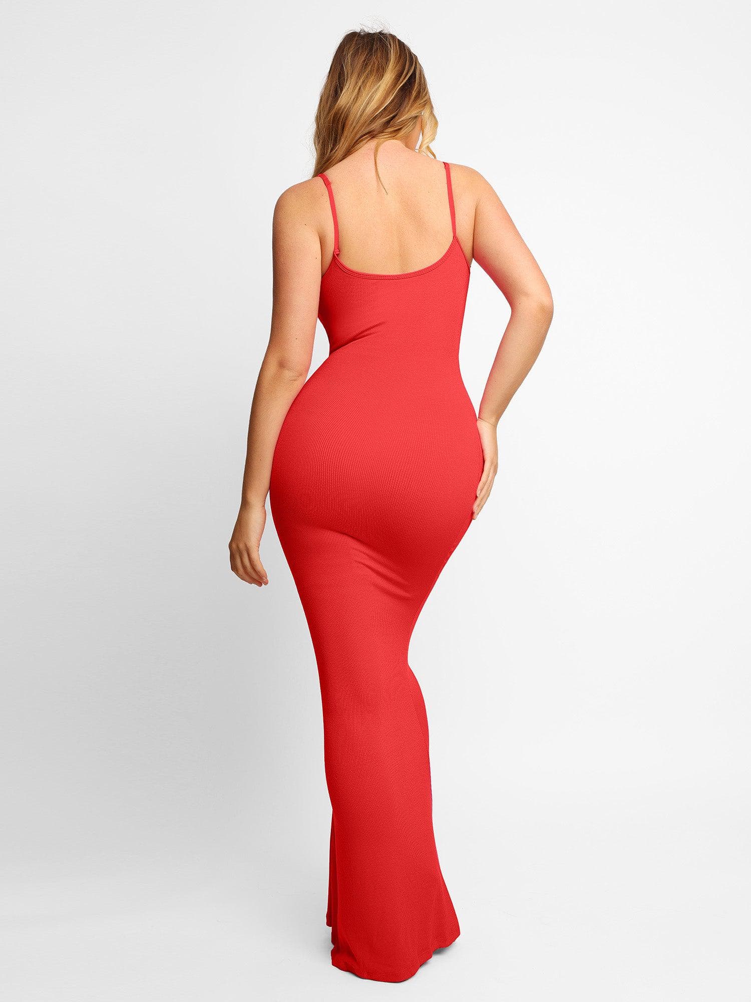 Robe Léonie longue, sculptante à bretelles fines