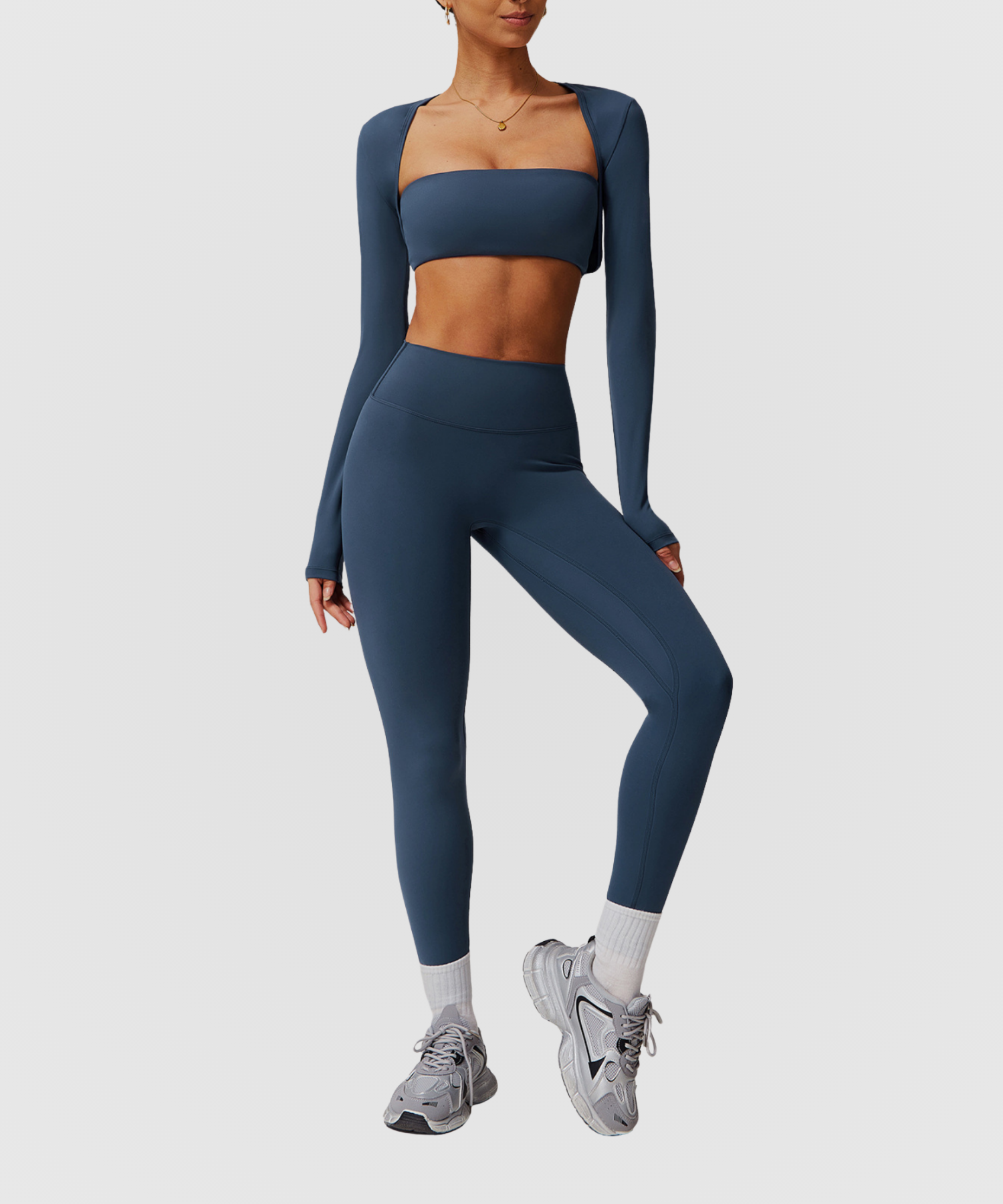 Ensemble Ava, legging, brassière et top manches longues