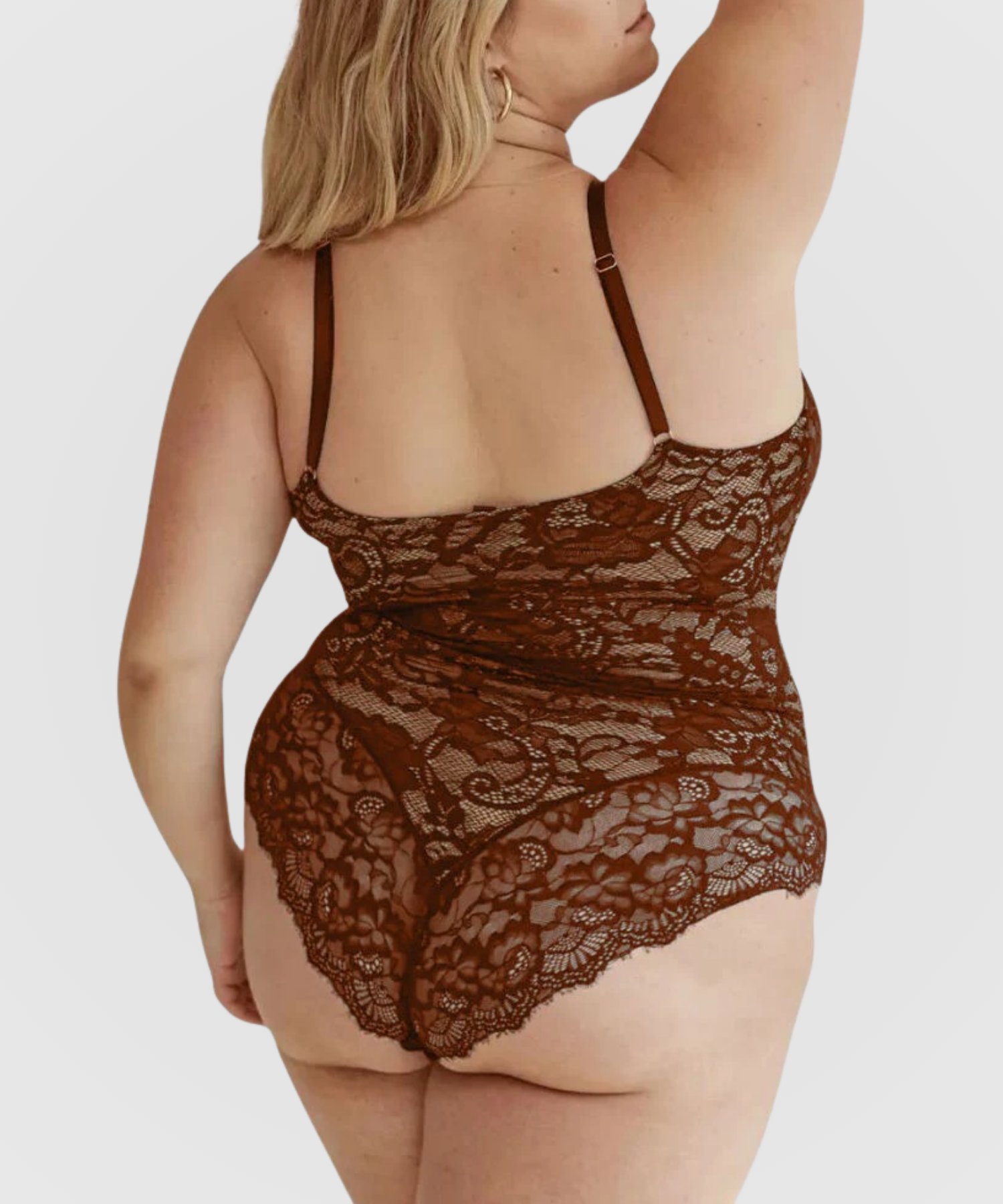 Body gainant en dentelle intégrale, version culotte