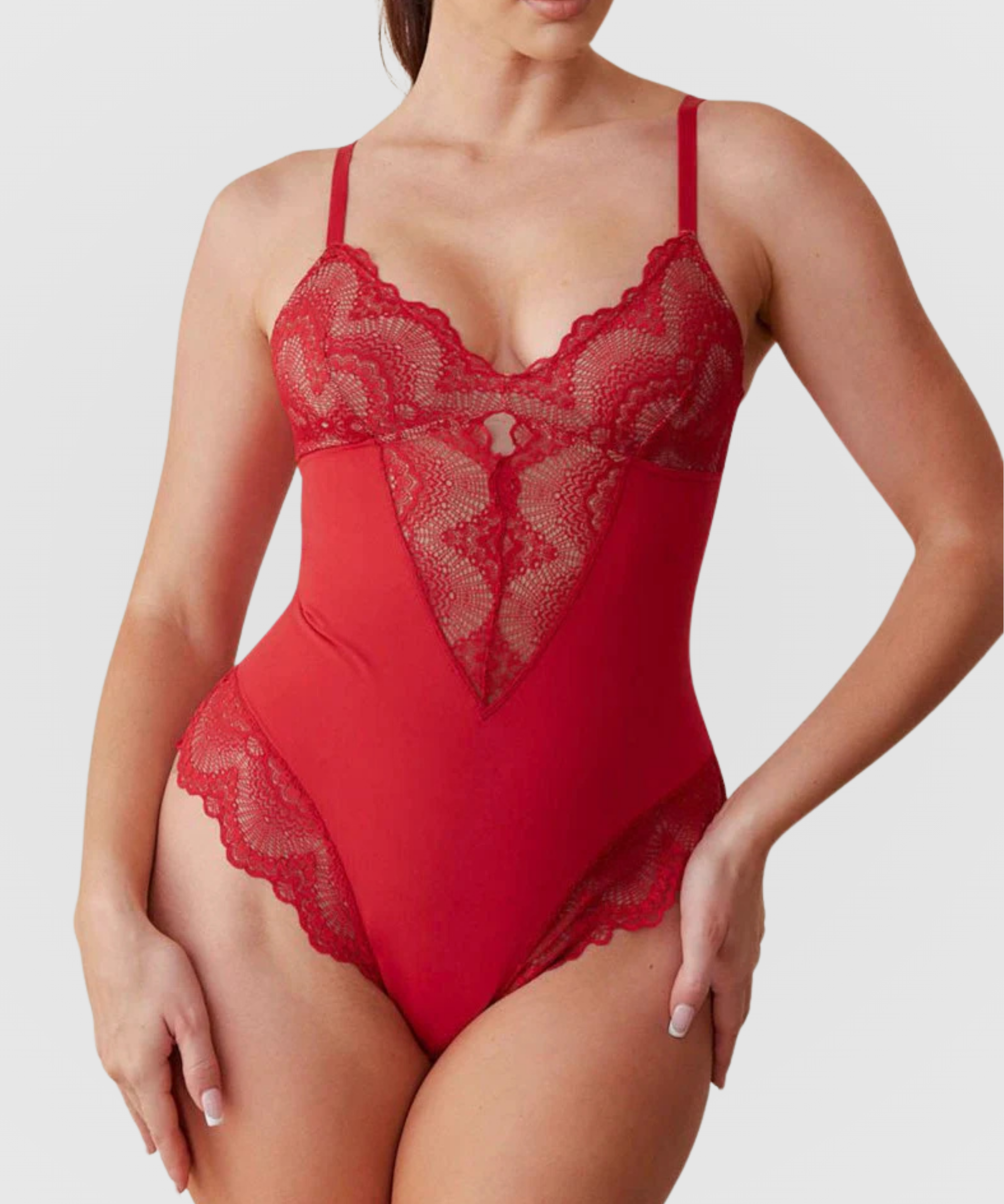 Body gainant en dentelle, version culotte